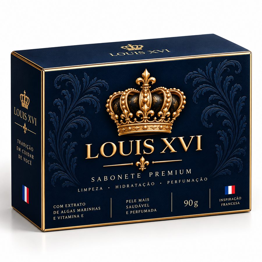Sabonete Premium LOUIS XVI — embalagem em perspectiva